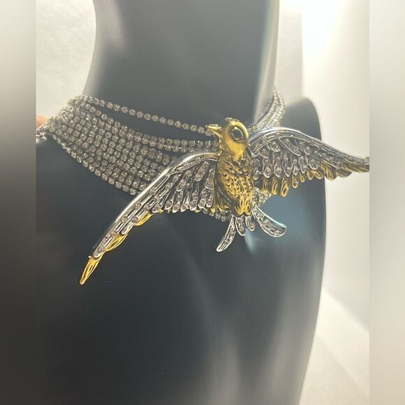 Zara Bird Rhinestone Chocker Necklace - Picture 13 of 17